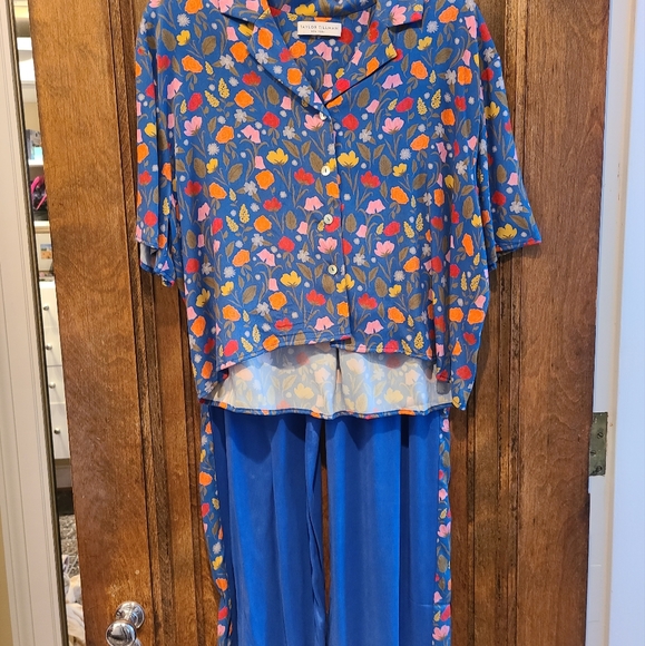 Taylor Tillman Madison Floral Crop Button Down Blouse-NWT - Picture 4 of 7